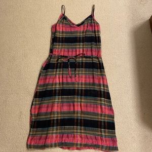 Ace & Jig straight slip dress with belt. Lightweight fabric. Side slits.